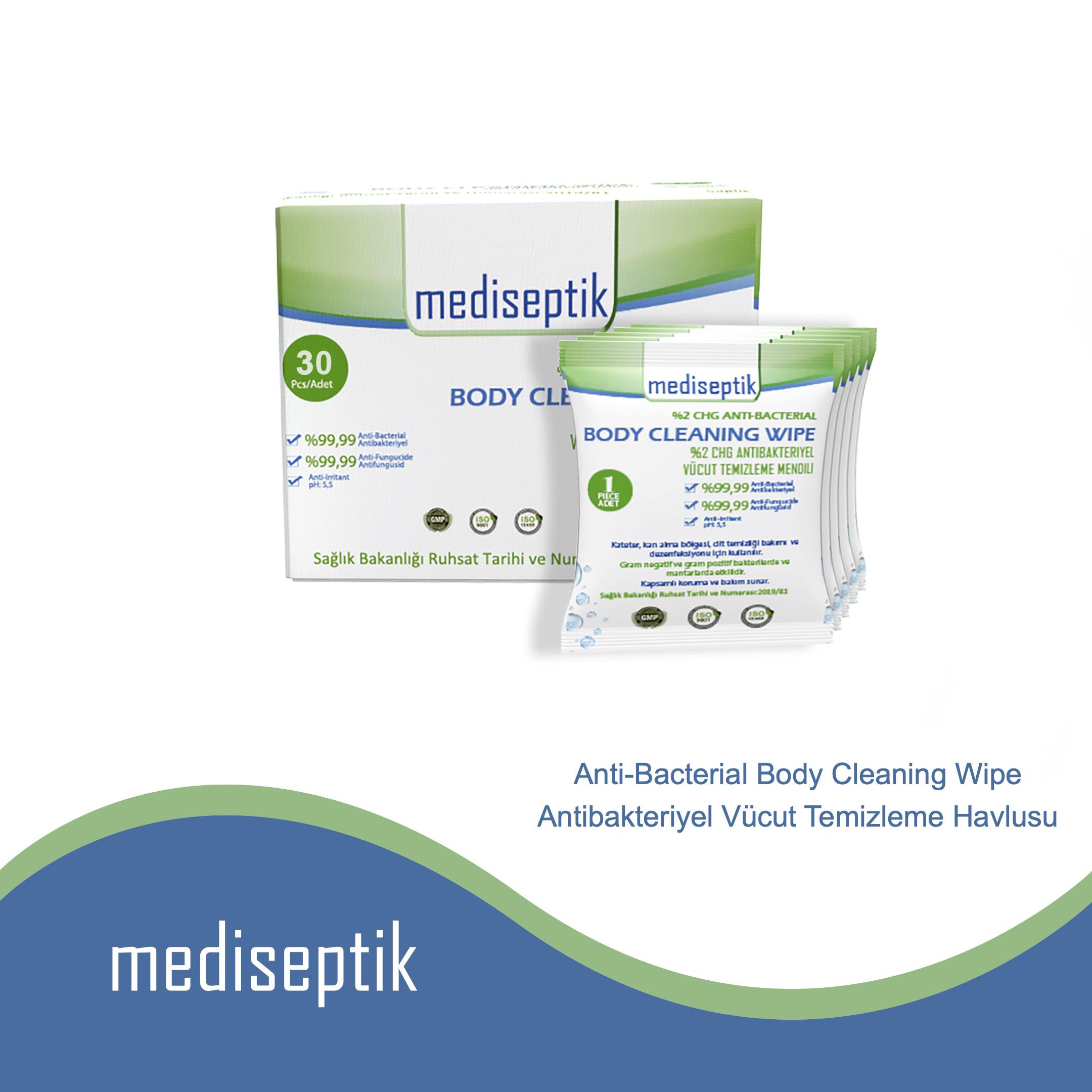 MEDISEPTIK 2% CHG Antibacterial Single Cleaning Wipes