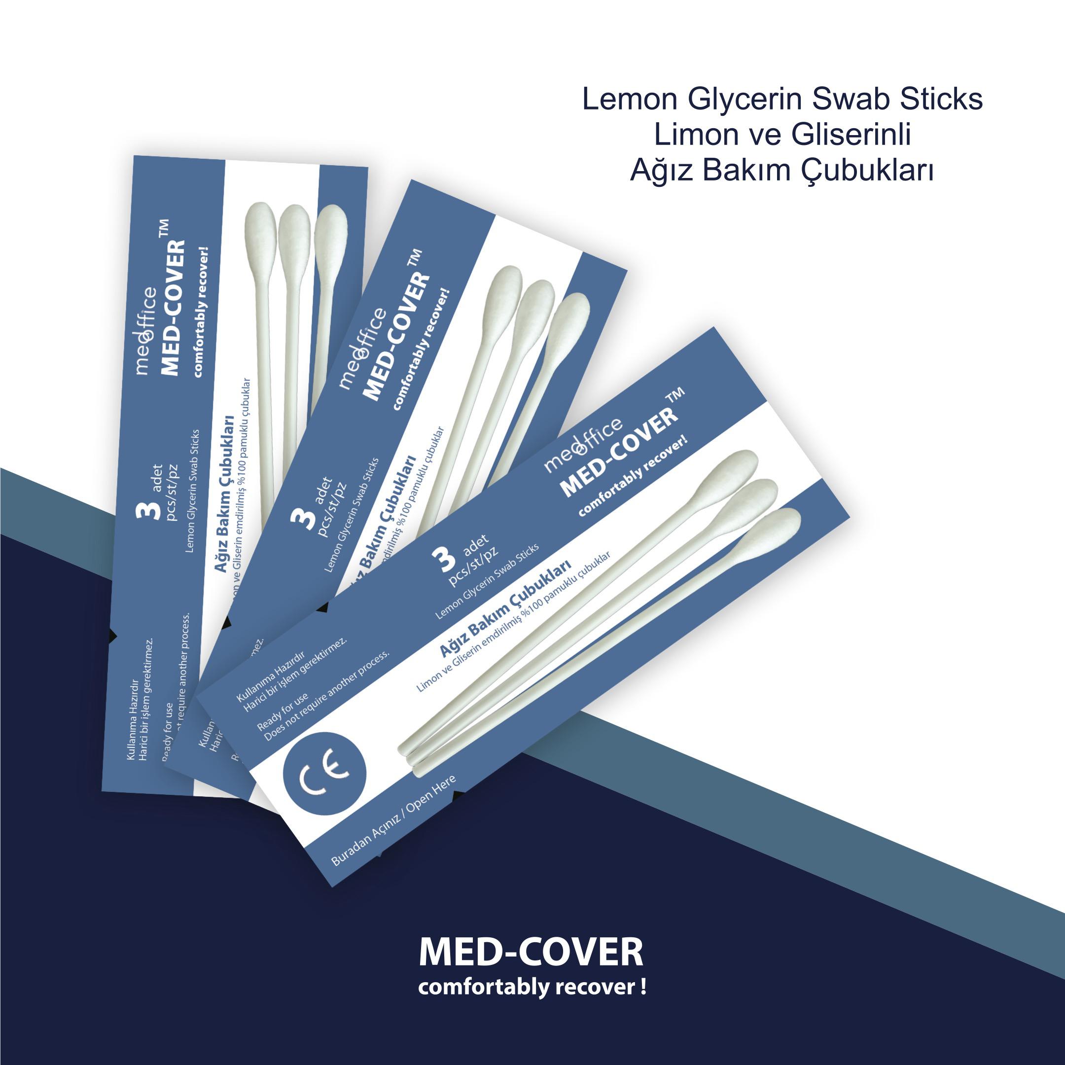 MED-COVER Lemon Glycerin Swab Sticks