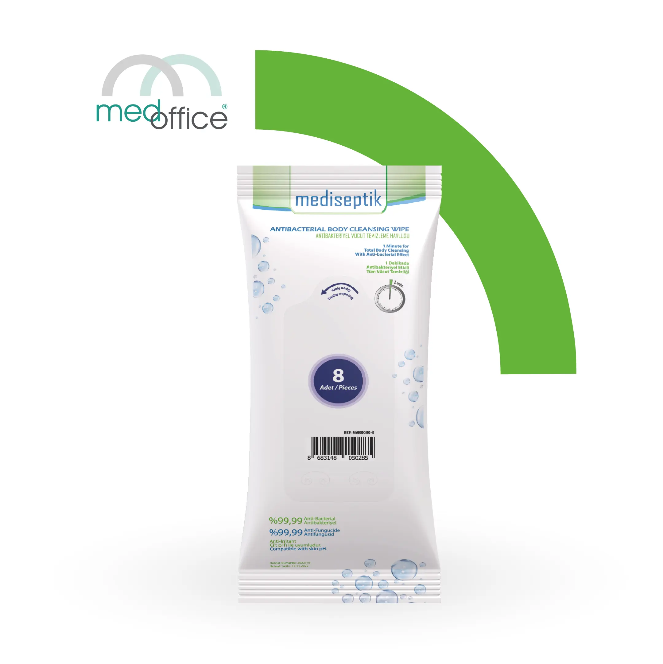 MEDISEPTIK Antibacterial Body Cleaning Wipes