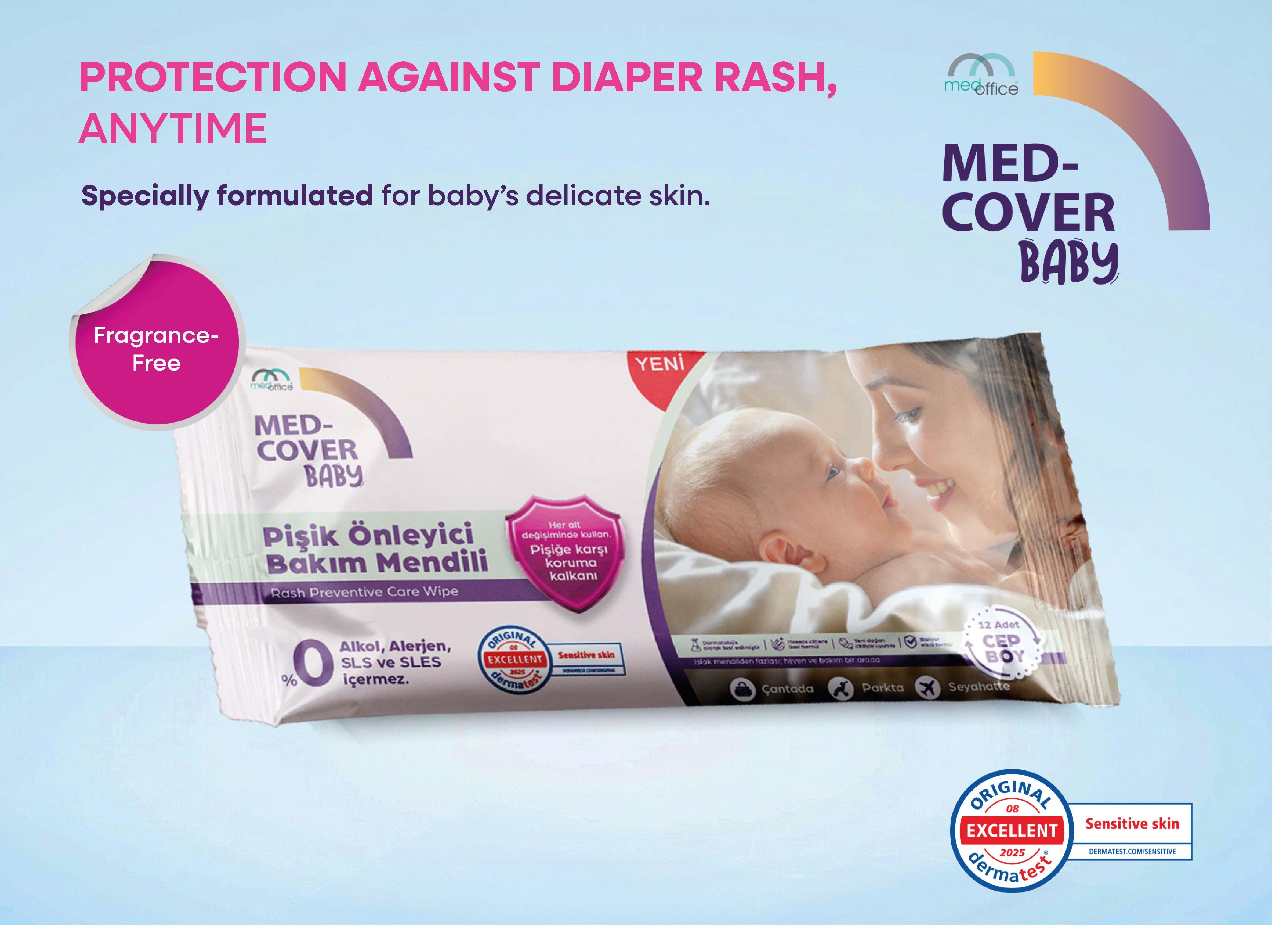 Med-Cover MED-COVER Pişik Önleyici Bebek Mendili - Kese Formu