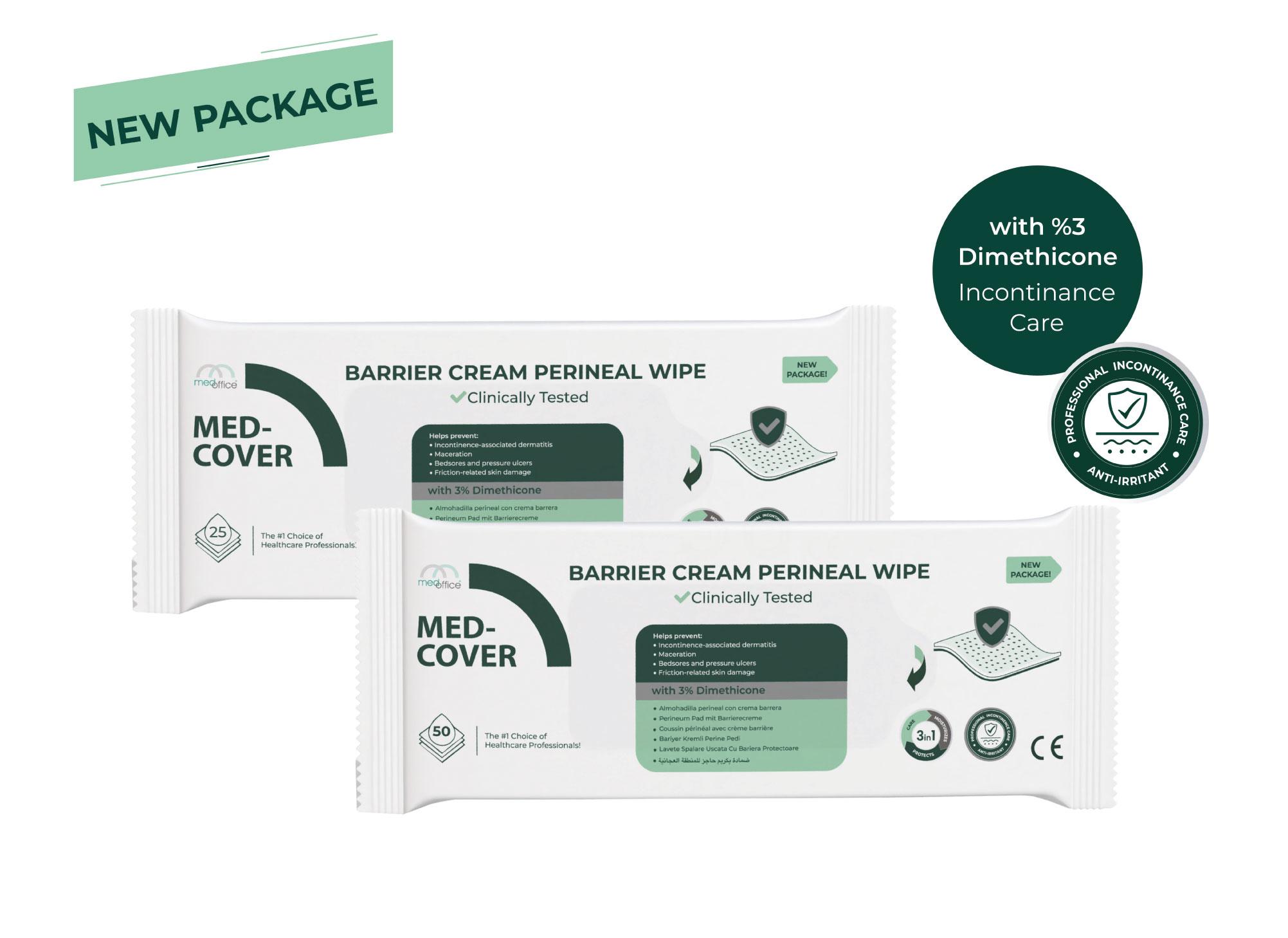 MED-COVER Barrier Cream Perineal Wipe