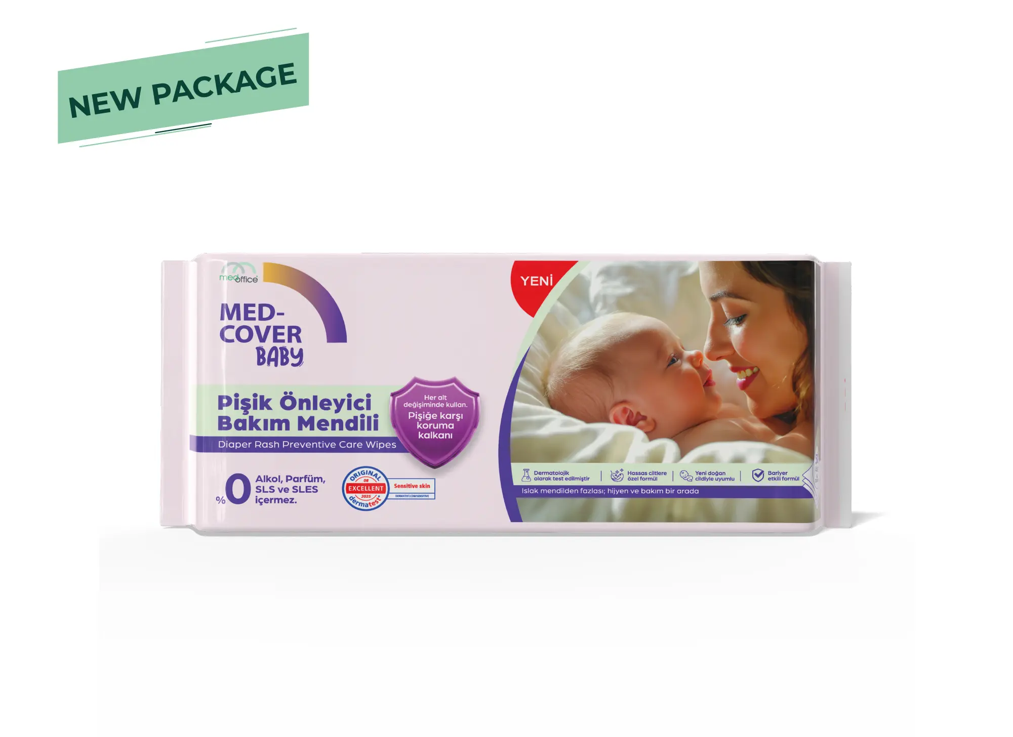 MED-COVER Diaper Rash Preventive Baby Wipes